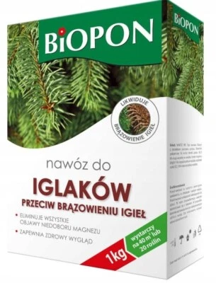 BIOPON Nawóz do iglaków przeciw brązowieniu igieł Biopon Bros Happs 😊