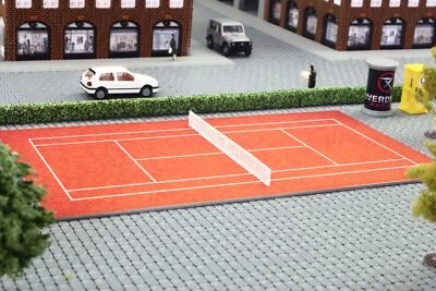 OVERDRIVE-RACING 🟢Tennisplatz Tennisanlage Sportplatz - Spur H0 TT N - 1:87 1:120 1:160 Diorama