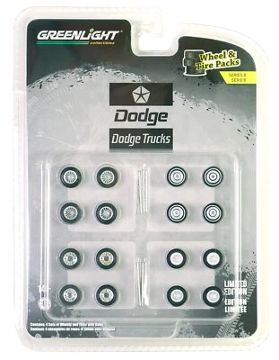 1:64 GreenLight *WHEEL & TIRE ACCESSORY PACK* 1st Gen Dodge Ram Trucks *NIP* - Image 1 of 2
