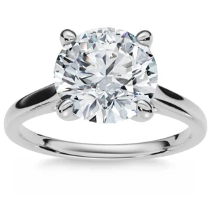 Certified 2Ct Solitaire Diamond Cathedral Engagement Ring White Gold Lab Grown - Picture 1 of 5