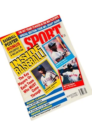 KEN GRIFFEY JR. NOLAN RYAN INSIDE BASEBALL VINTAGE SPORT MAGAZINE MAY 1991 - Image 1 of 4