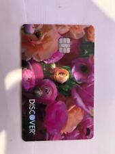 DISCOVER CREDIT CARD - EXPIRES 2024 -FLOWERS - UNSIGNED 