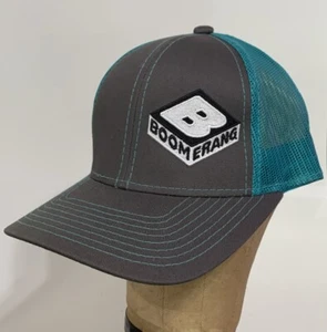 Cartoon Network BOOMERANG Logo Teal Gray Adjustable Strap Back Trucker Hat Cap - Picture 1 of 7
