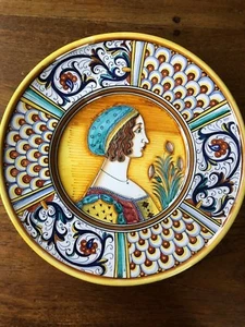 Finest Deruta Pottery Plate 10" -Made Painted by hand Italy - Picture 1 of 9