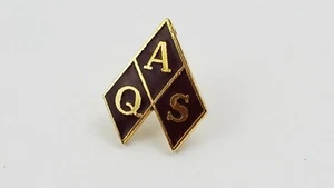 Anstecknadel QAS QSA AQS ASQ SAQ SQA unsicher HILFE Vintage klein Clutch Rücken Stil - Bild 1 von 6