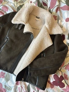 Bikerjacke H&M Fake-Wildleder 42 - Bild 1 von 4