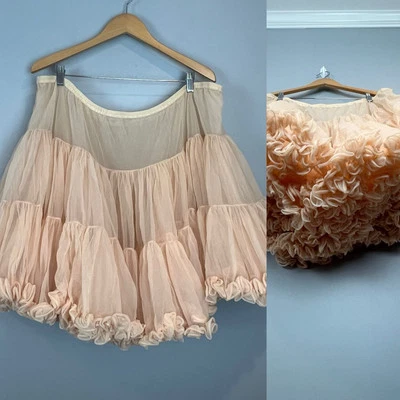 De Colección Falda Enagua Cuadrada Bailarina Desnudo Beige Talla 2X Ox Yugo Shop Simsbury CT Foto 1 de 4