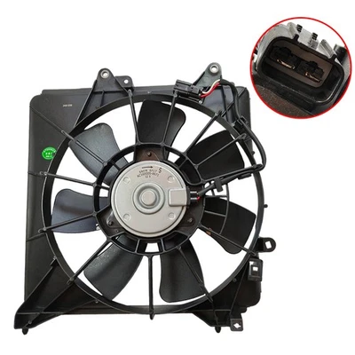 Ventilador condensador de aire acondicionado con conjunto de cubierta para Honda Fit 2009-2013 2014 1,5 L eléctrico Foto 1 de 4