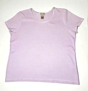 Sigrid Olsen Sport Women’s Short Sleeves Round Neck Cotton Top Pullover Tee Sz L - Picture 1 of 10