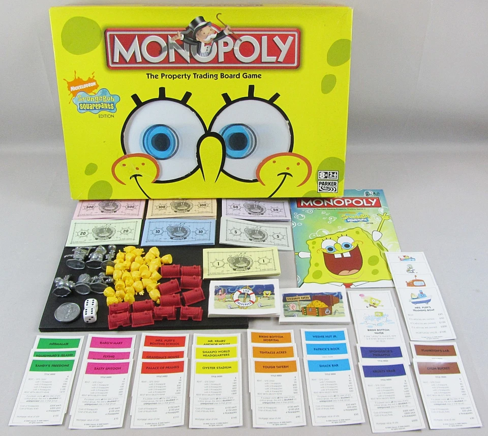 Nickelodeon SpongeBob Squarepants Edition Monopoly (2006) Parker Brothers - Image 1 of 4