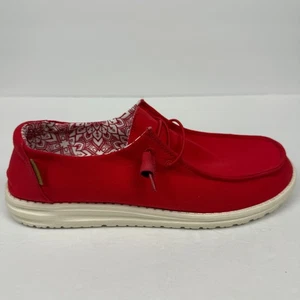 Hey Dude Women's Wendy Size 11 Shoes Loafer Red Slip On Comfort Floral 121416800 - Picture 1 of 9