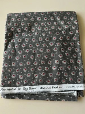 Red Is The New Neutral Faye Burgos Marcus Fabrics Design 2125 Grey 1 Yard Cut - Image 1 of 2