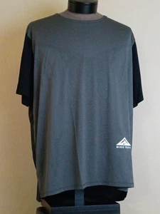 Nike Trail Dri-FIT Rise 365 Running Shirt Gray with Black Sleeves - 2XL NWOT $60 - Picture 1 of 4