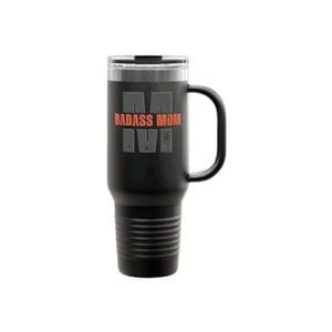 40oz Insulated Tumbler with Handle & Straw, Stainless Steel Travel Coffee Cup - Picture 1 of 2