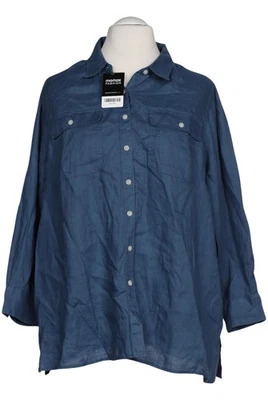 Lands End Bluse Damen Oberteil Hemd Hemdbluse Gr. EU 56 Leinen Blau #vmu22xf - Bild 1 von 4