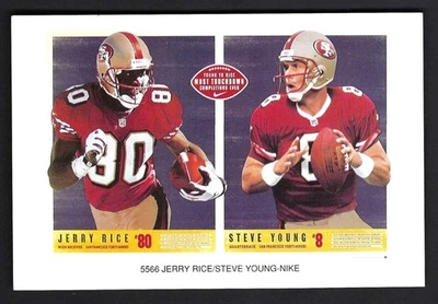 Costacos Jerry Rice & Steve Young 6" x 4" Mini Poster SCARCE - Image 1 of 3