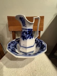 Flow Blue Brushstroke Schüssel & Krug - Bild 1 von 11