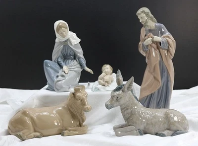 Vintage NAO by Lladro Nativity 5 Piece Set #306, 307, 309, 310, 312 No boxes - Image 1 of 4