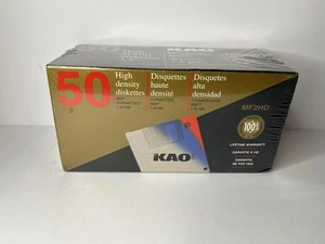 NOS KAO 50 High Density Diskettes 3.5 Inch IBM Formatted 1.44 MB MF2HD - Picture 1 of 4