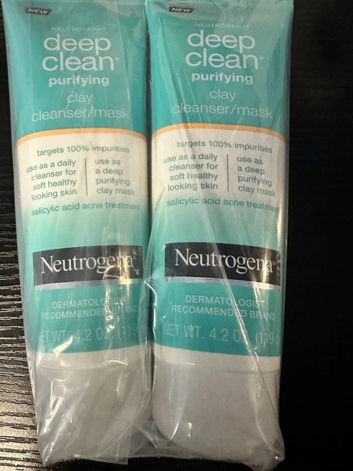 Neutrogena Deep Clean Purifying Clay Face Mask & Facial Cleanser 4.2oz 2-Pack - Image 1 of 1