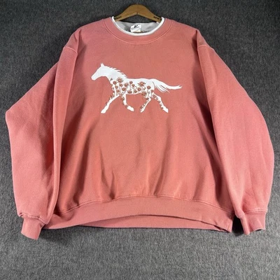 Sudadera King Universal Caballo Bordada Floral Mujer 2XL Pinky Coral Abuela Foto 1 de 4