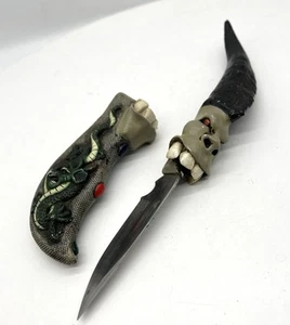 Vintage Goblin/ Troll Dagger Knife with Sheath, Dragon/ Snake by Fury Ships Fast - Picture 1 of 8