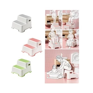 Toddler Two-Step Stool Anti-Tip Multi-Purpose Bathroom Stool With Thick Rubber - Picture 1 of 22