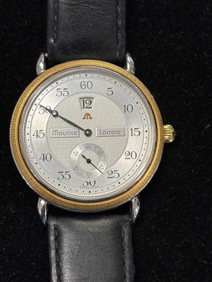 RELÓGIO SUÍÇO RARO MAURICE LACROIX OBRA-PRIMA EDIÇÃO LIMITADA HORA DE SALTO 18K - Imagem 1 de 4