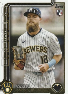 2025 Topps Update Series #US92 Drew Avans RC Milwaukee Brewers - Picture 1 of 2