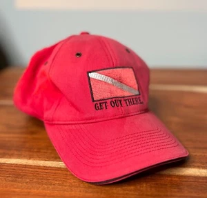 VTG Scuba Hat Royal Caribbean Cruise "Get Out There" Embroidered Diver Down Flag - Picture 1 of 7
