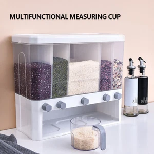 5Gitter Müslispender Cerealienspender Cornflakes Spender Müslibehälter 10kg Weiß - Bild 1 von 22