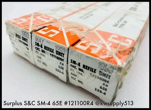 121100R4 ~ S&C SM-4 Refill Unit TCC NO. 153-4 Cat# 121100R4 65E 7.2KV ~ Surplus - Picture 1 of 1
