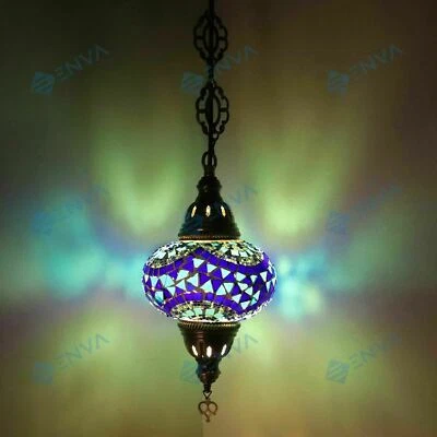 Lustre suspension plafonnier mosaïque turque marocain luminaire lampe-ampoul - Photo 1/4