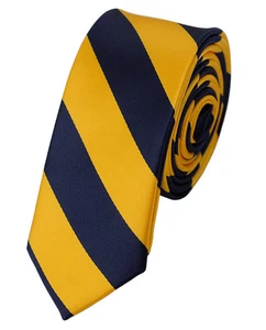 Brand NEW! Manzini Neckwear® Men's 2" Skinny College Stripe Woven Tie - Picture 1 of 26