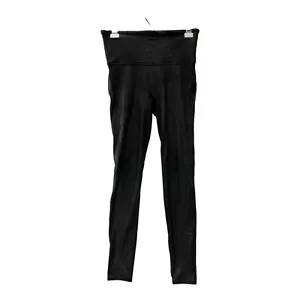 Spanx leggings modellanti neri in ecopelle taglia media - Foto 1 di 9