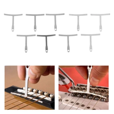 Guitar Bass String Action Ruler&9pcs Understring Radius Gauge Luthier Tool Set M