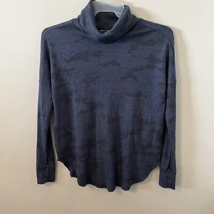 Michael Stars Blue Evereve Marcy Camo Print Thermal Tunic Top Womens Size XS NWT - Picture 1 of 6