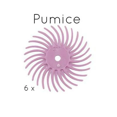 Radial Bristle Discs 19mm Pink Pumice pack of 6 Jewellery Deburring Polishing  - Image 1 of 4
