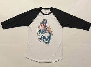 America Apparel 3/4 Arm Raglan Shirt "Skull Girl" Gr. S Unisex gebraucht - Bild 1 von 5