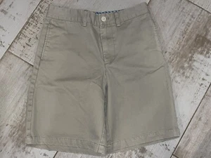 Boys Kids Vineyard Vines Whale Tan Beige Flat Front Shorts Size Youth 12 - Picture 1 of 4