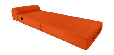 Silla Cama Plegable Espuma Camas, Sofá Cama Abatible Sentarse Dormitorio 6 x 24 x 70 Naranja Foto 1 de 4