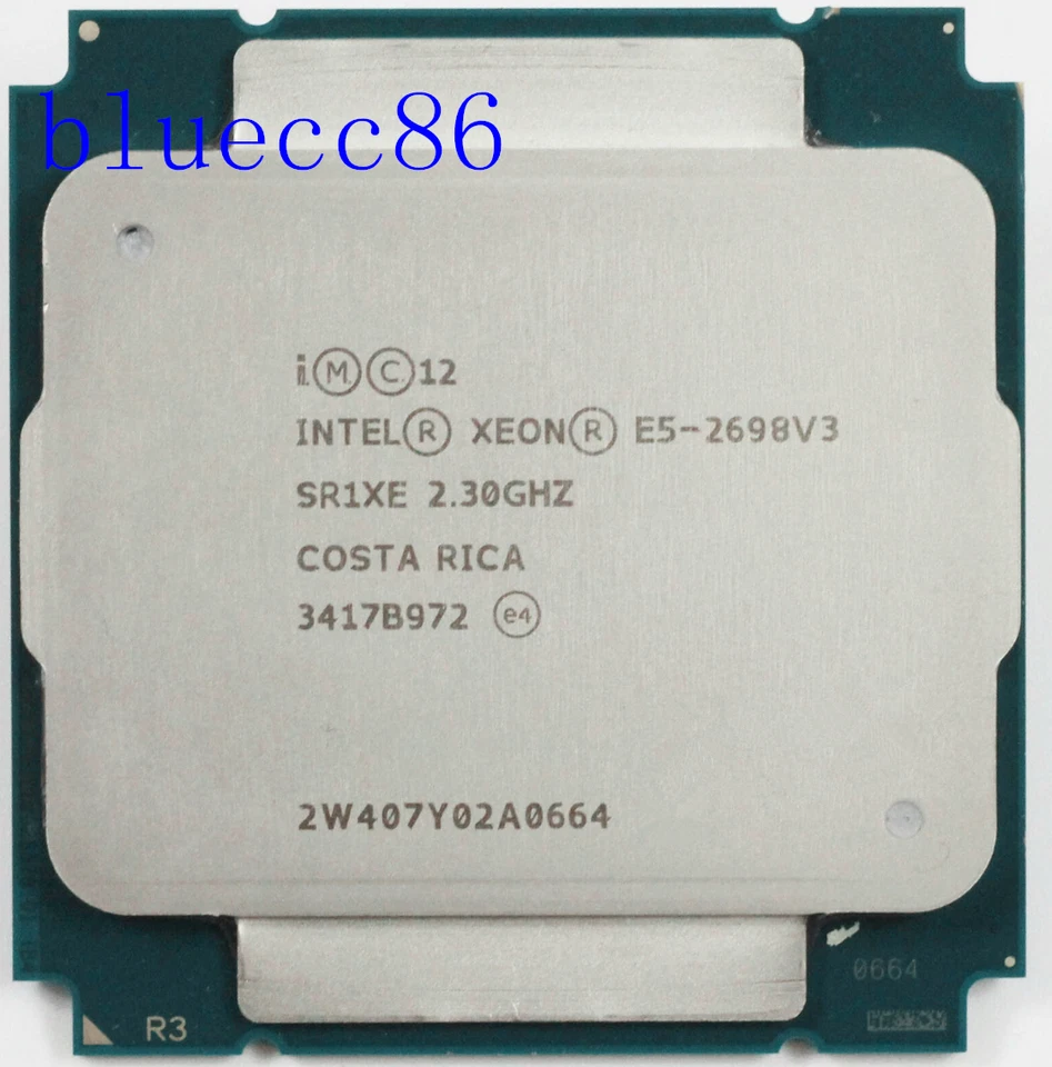 Intel Xeon E5-2698 V3 OEM SR1XE 2.3GHz 16Core 40MB 135W LGA2011-3 CPU Processor - Image 1 of 1