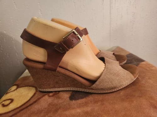 Sandali con zeppa Clarks Collection donna tg 8 5 marrone marrone marrone cinturino alla caviglia #1