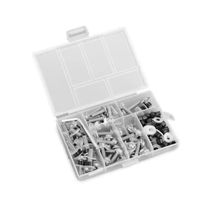 158 teilig - Silber Alu Verkleidungsschraube Verkleidung M5/M6 Schrauben Set F2 - Picture 1 of 10