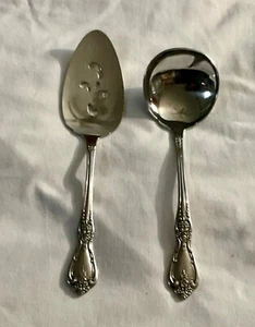 Oneida Kennett Square Stainless Gravy Sauce Ladle & Pie Dessert Server Pair - Picture 1 of 4