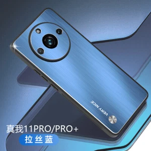 For Realme 11 Pro+ Luxury Metal Aluminum Hybrid Brushed Soft Rubber Cover Case - Picture 1 of 9