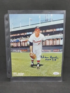 WARREN SPAHN AUTOGRAPHED SIGNED 8X10 PHOTO MILWAUKEE BRAVES JSA COA BW6 - Picture 1 of 4