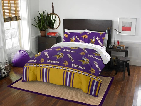 Minnesota Vikings NFL Northwest Unisex-Adult Bed in a Bag Set Cover
