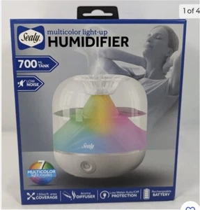 Sealy Multicolor Light-Up Humidifier Rechargeable Battery Aroma Diffuser 7 Color - Picture 1 of 3