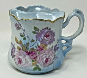 ANTICA TAZZA DA BARBA IN PORCELLANA DIPINTA A MANO NIPPON SCUTTLE - Foto 1 di 10